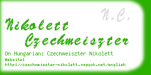 nikolett czechmeiszter business card